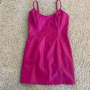 Steve Madden Vibrant Pink Strappy Mini Dress